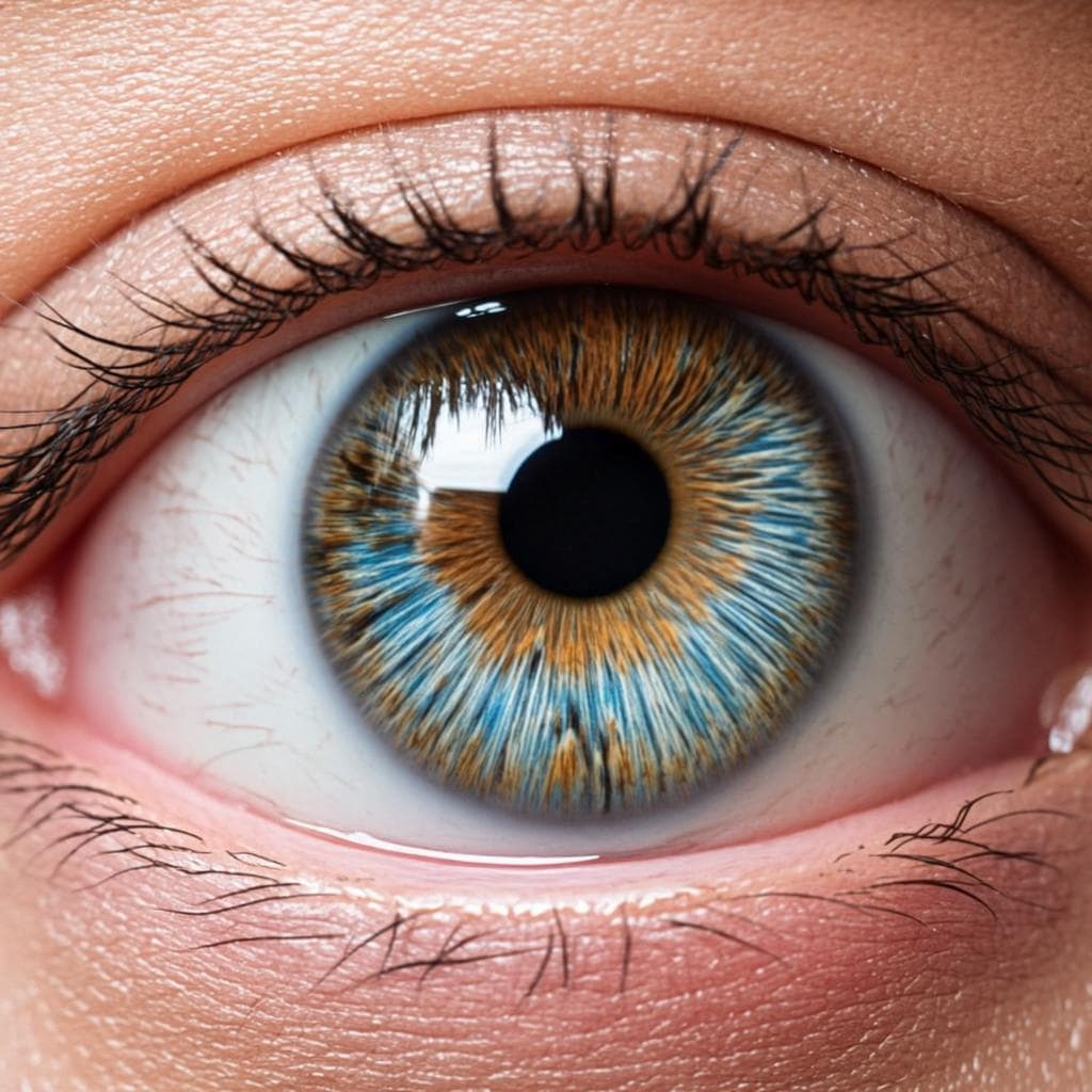 Real photo of hazel eye color